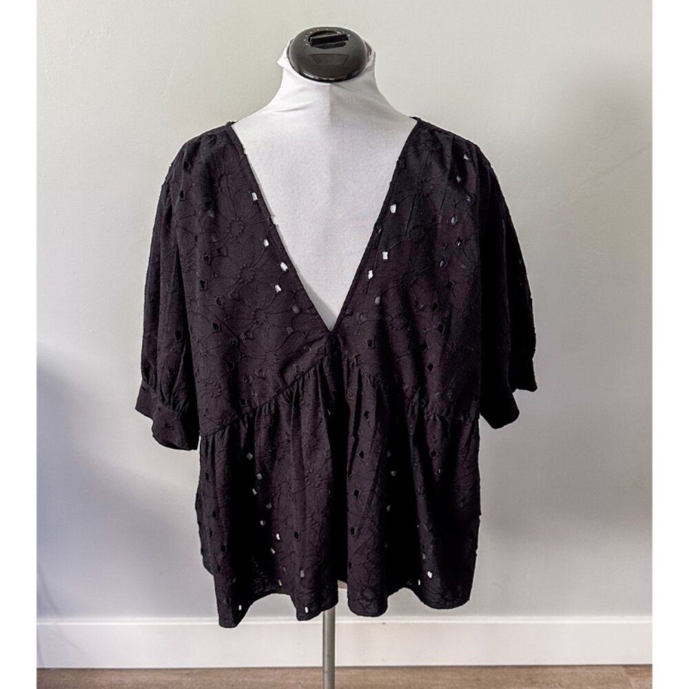 Asos Design Curve Broderie Smock Top With Peplum … - image 5